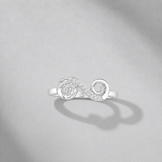 Picture of 925 Silver Infinity Swirl CZ Ring