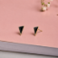 Picture of 925 Silver Black Triangle Studs