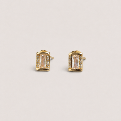 Picture of 925 Silver Baguette Stud Earrings