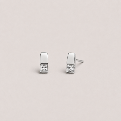 Picture of 925 Silver Princess CZ Studs