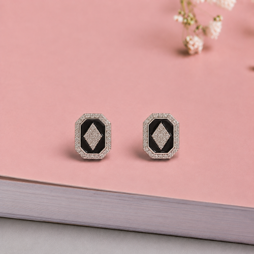 Picture of 925 Silver Black Onyx Studs