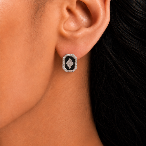 Picture of 925 Silver Black Onyx Studs