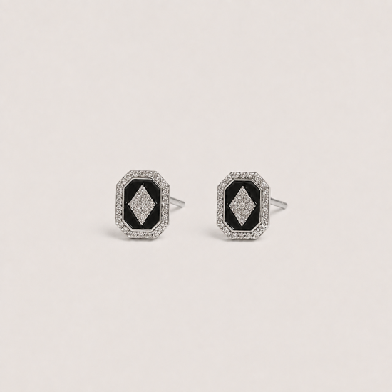 Picture of 925 Silver Black Onyx Studs