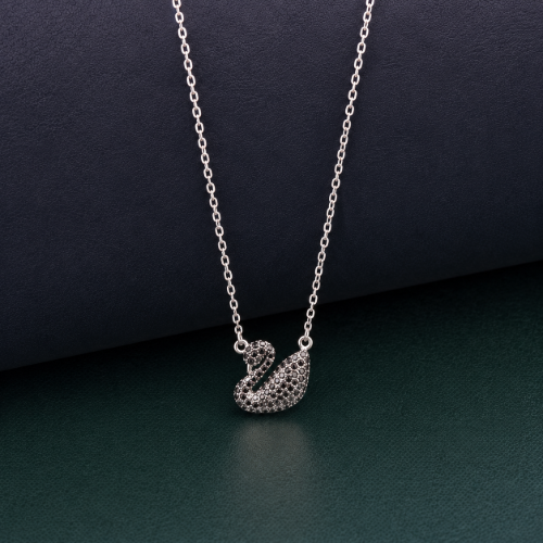 Picture of 925 Silver Black Swan Necklace