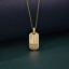 Picture of 925 Silver CZ Dog Tag Pendant Necklace
