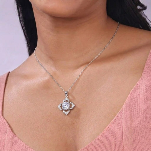 Picture of 925 Silver Flower Chain & Pendant
