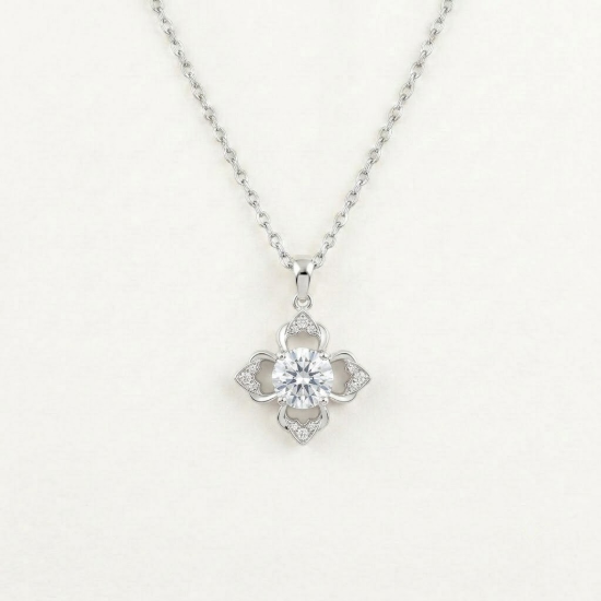 Picture of 925 Silver Flower Chain & Pendant