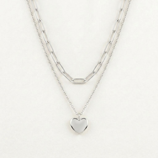 Picture of 925 Silver Heart Chain  & Necklace