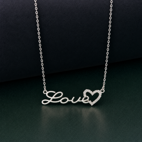 Picture of 925 Silver Love Heart Necklace