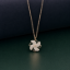 Picture of 925 Silver Sparkling Floral Pendant Necklace