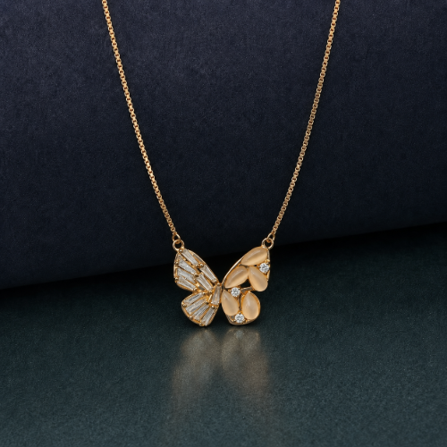 Picture of 925 Sterling Silver Gold Butterfly Pendant