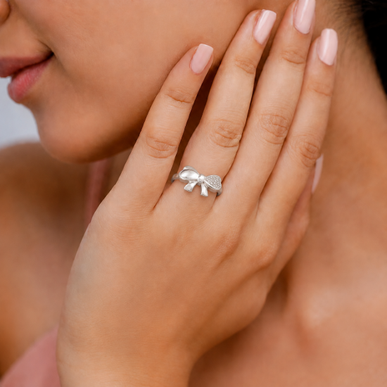 Picture of 925 Silver Bow CZ Ring