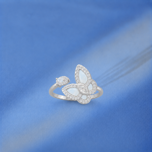 Picture of 925 Silver CZ Butterfly Ring
