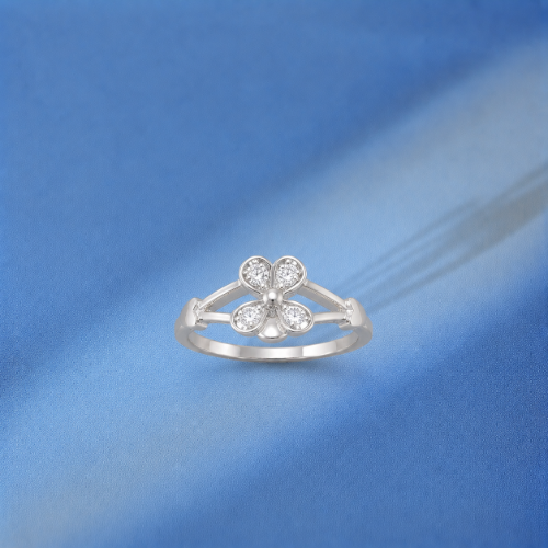 Picture of 925 Silver CZ Flower Ring