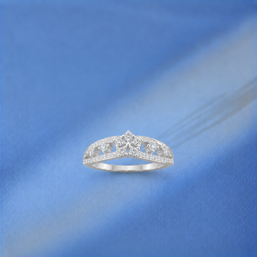 Picture of 925 Silver Floral CZ Ring