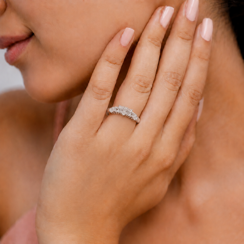 Picture of 925 Silver Floral CZ Ring