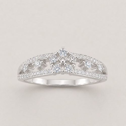 Picture of 925 Silver Floral CZ Ring