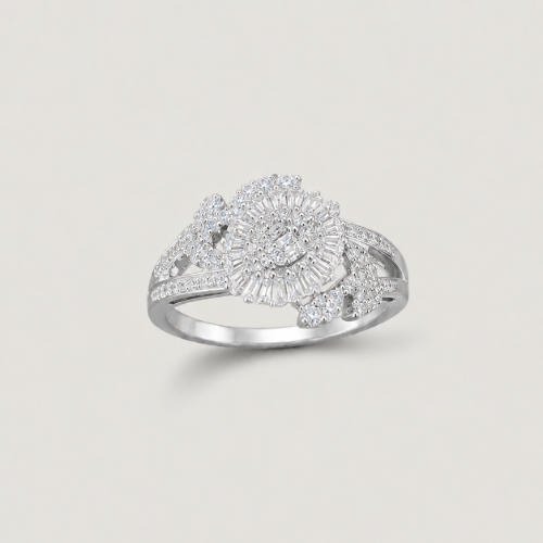 Picture of 925 Silver Floral CZ Ring