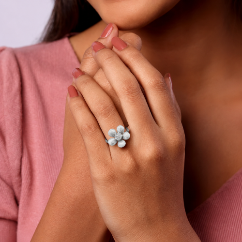 Picture of 925 Silver Floral CZ Ring