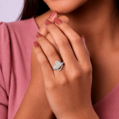 Picture of 925 Silver Heart CZ Ring