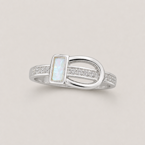 Picture of 925 Silver Opal Buckle Ring