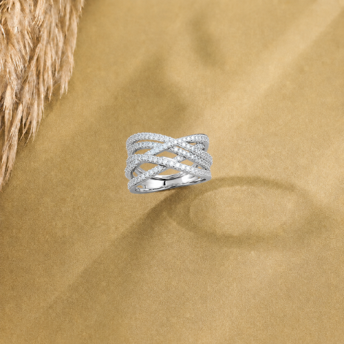 Picture of Silver Criss Cross Ring