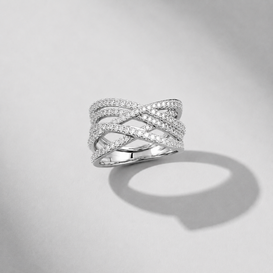 Picture of Silver Criss Cross Ring