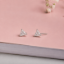 Picture of 925 Silver Triangle CZ Stud Earrings