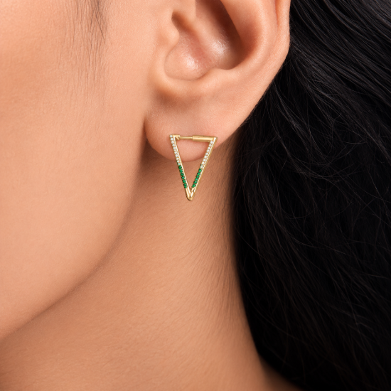 Picture of Triangle CZ Stud Earrings