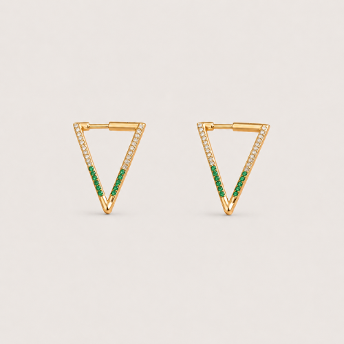 Picture of Triangle CZ Stud Earrings