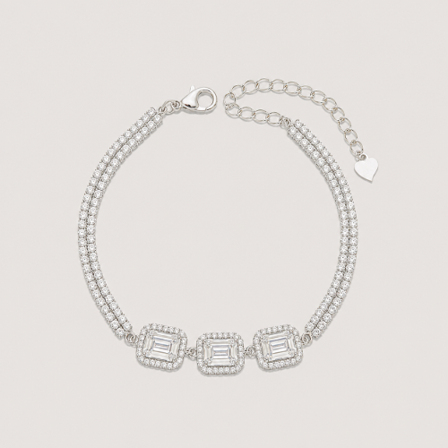 Picture of 925 Silver Emerald CZ Bracelet