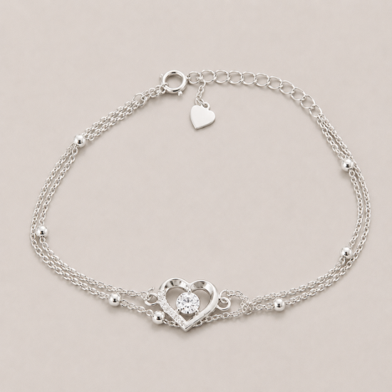 Picture of 925 Silver Heart Bracelet