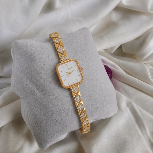 Picture of Gold Crystal Silver Watch