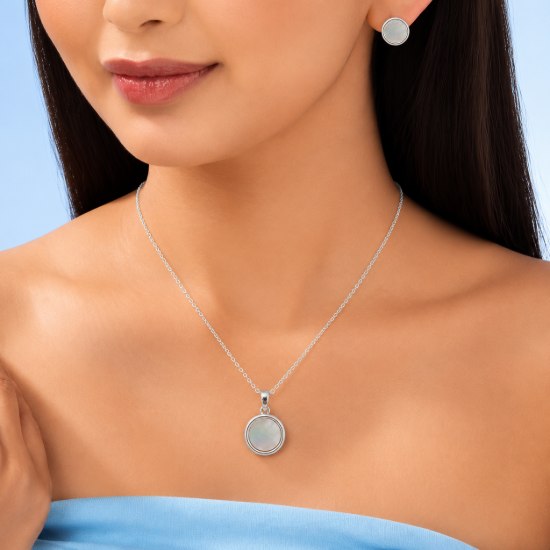 Picture of 925 Silver Mother of Pearl Jewelry Set