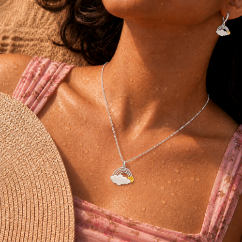 Picture of 925 Silver Rainbow Cloud Jewelry Set