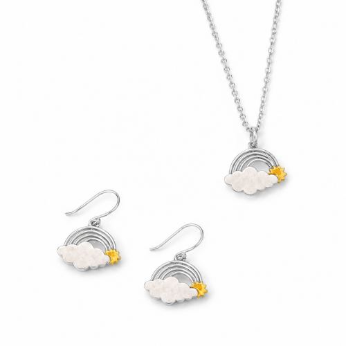 Picture of 925 Silver Rainbow Cloud Jewelry Set