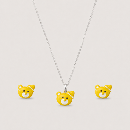 Picture of 925 Silver Teddy Bear Jewelry Set
