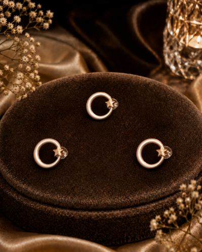 Picture of Rose Gold Star Circle Jewelry Set