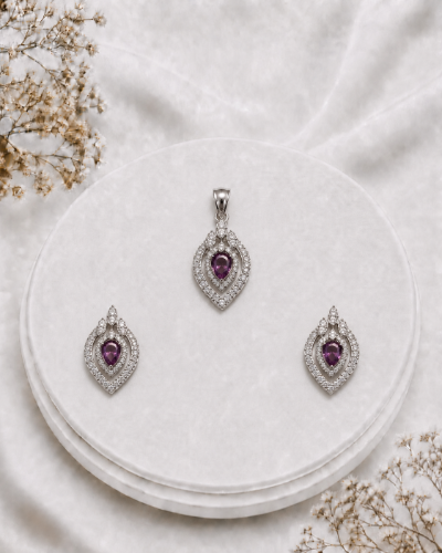 Picture of Royal Purple Teardrop Halo Set