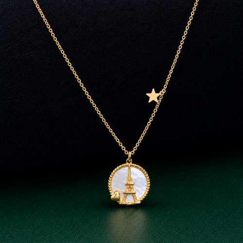 Picture of 925 Eiffel Tower Gold Pendant