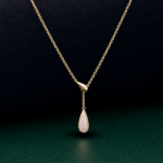 Picture of 925 Crystal Teardrop Gold Necklace