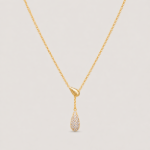 Picture of 925 Crystal Teardrop Gold Necklace