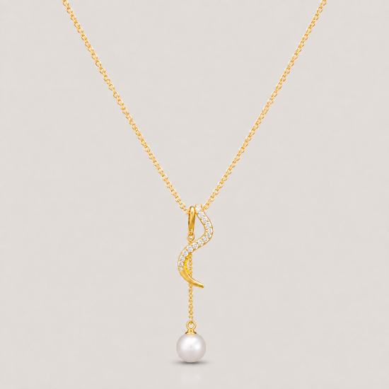 Picture of 925 Silver Pearl Twist Necklace