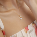 Picture of 925 Silver Heart Bow Necklace