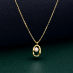 Picture of 925 Silver Pearl Oval Necklace