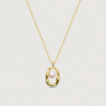Picture of 925 Silver Pearl Oval Necklace