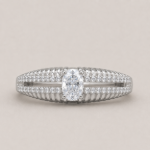 Picture of 925 Silver Oval CZ Pavé Ring