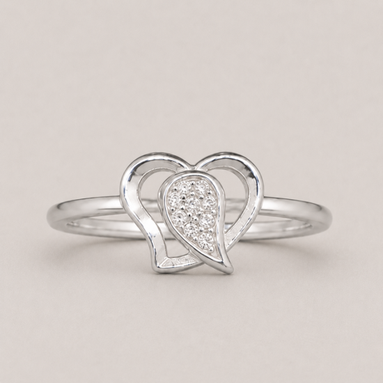 Picture of 925 Silver Heart CZ Ring