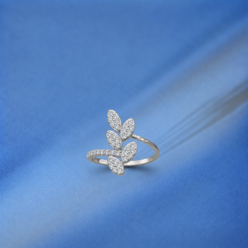 Picture of 925 Silver Leaf CZ Ring