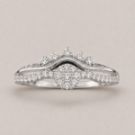 Picture of 925 Silver Elegant Sparkling Crown Ring